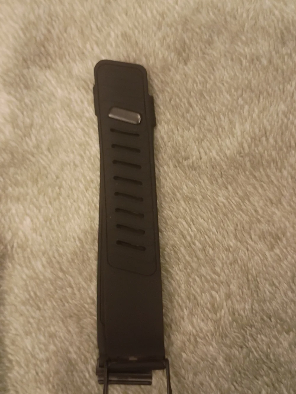 Black Silicone Replacement Watch Band - Two Piece